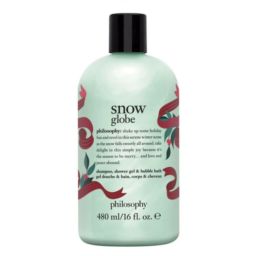 Philosophy SNOW GLOBE 3 in 1 Shampoo Shower‎ Gel Bubble Bath 16oz NEW